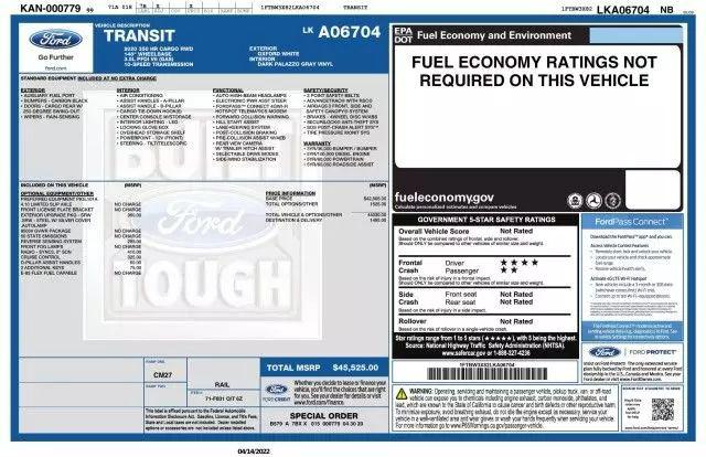 2020 Ford Transit Cargo Van Extended Length Van