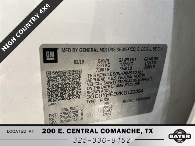 2019 Chevrolet Silverado 1500 High Country