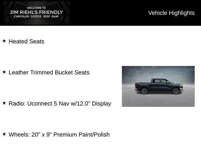 2025 RAM Ram 1500 RAM 1500 LARAMIE CREW CAB 4X4 57 BOX