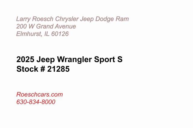2025 Jeep Wrangler WRANGLER 4-DOOR SPORT S