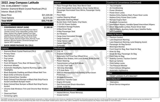 2022 Jeep Compass Latitude 4x4