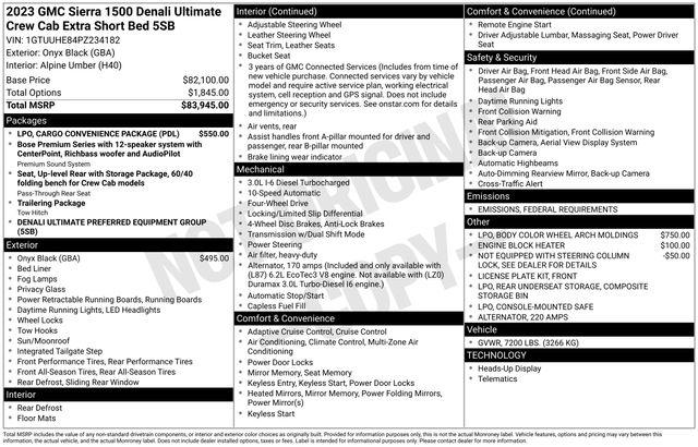 2023 GMC Sierra 1500 4WD Crew Cab Short Box Denali Ultimate