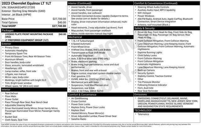 2023 Chevrolet Equinox FWD LT
