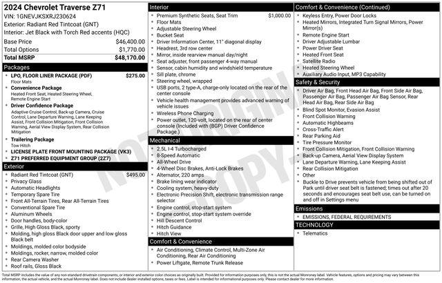 2024 Chevrolet Traverse AWD Z71