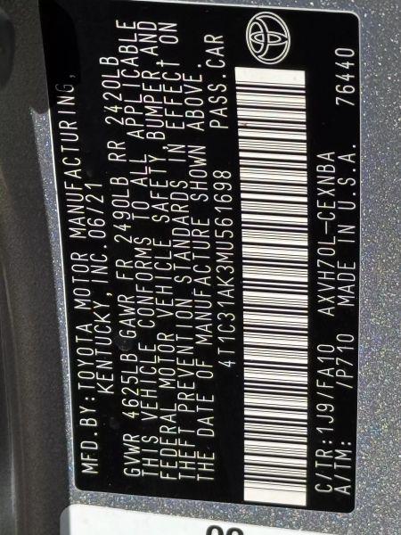 2021 Toyota Camry LE Hybrid