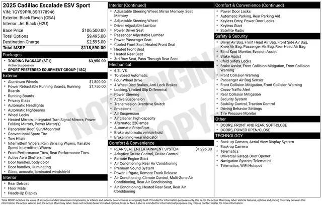 2025 Cadillac Escalade ESV Sport for sale in Fort Lauderdale, FL