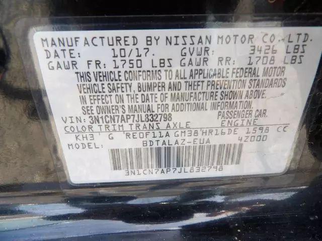 2018 Nissan Versa 1.6 S+