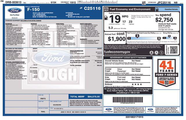 2018 Ford F-150 Platinum