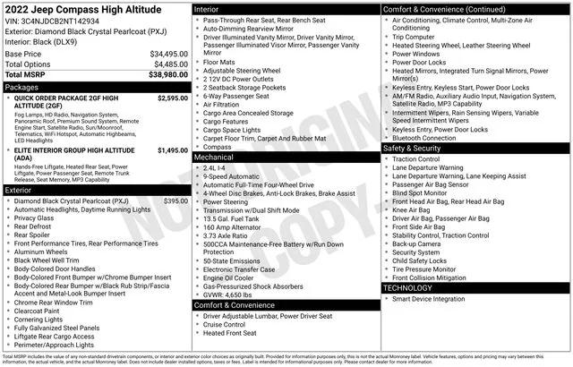 2022 Jeep Compass High Altitude 4x4