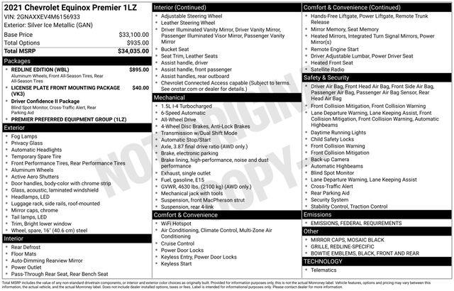 2021 Chevrolet Equinox AWD Premier