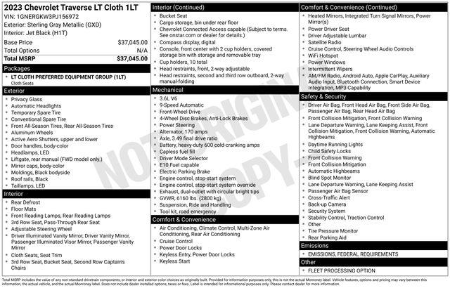 2023 Chevrolet Traverse FWD LT Cloth