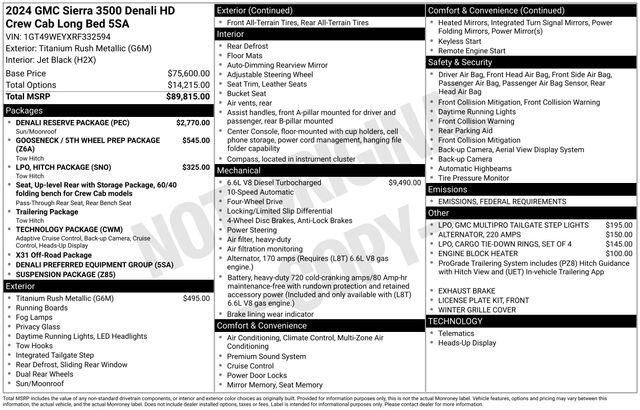 2024 GMC Sierra 3500HD 4WD Crew Cab Long Bed Denali