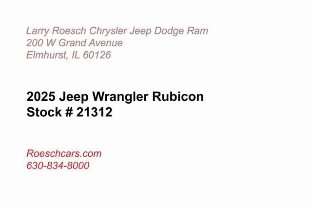 2025 Jeep Wrangler WRANGLER 4-DOOR RUBICON