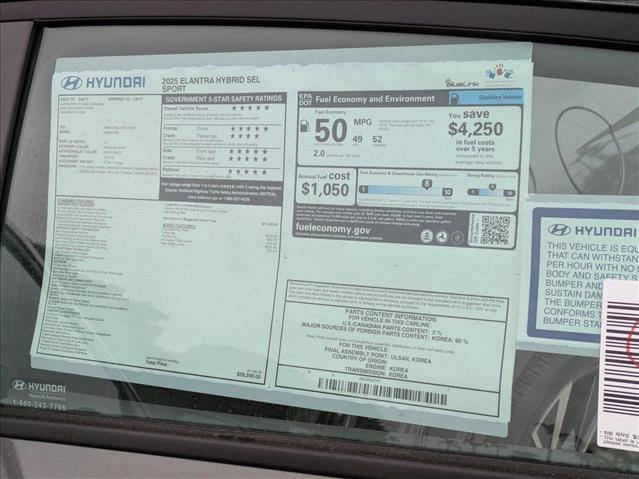 2025 Hyundai Elantra Hybrid SEL Sport