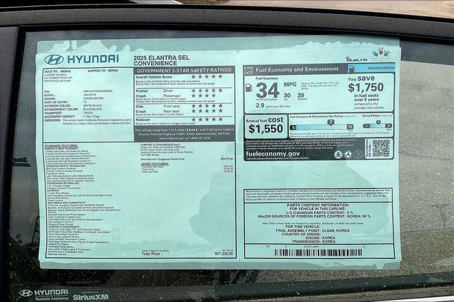 New 2025 Hyundai Elantra For Sale in Olive Branch, MS