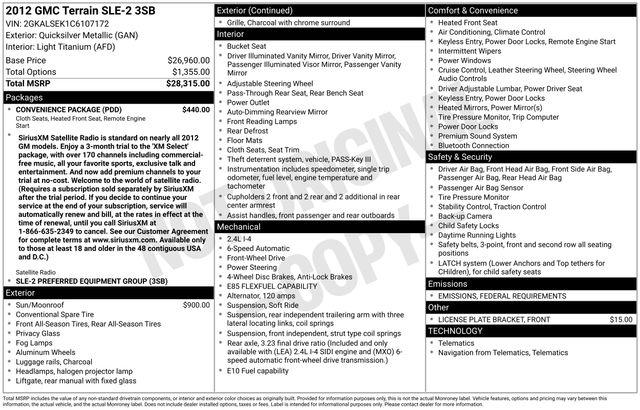 2012 GMC Terrain SLE-2