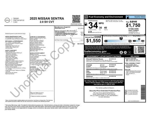 2025 Nissan Sentra SV for sale in Opelousas, LA