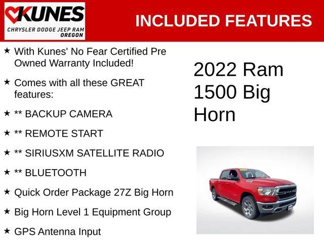 2022 RAM 1500 Big Horn Crew Cab 4x4 57 Box
