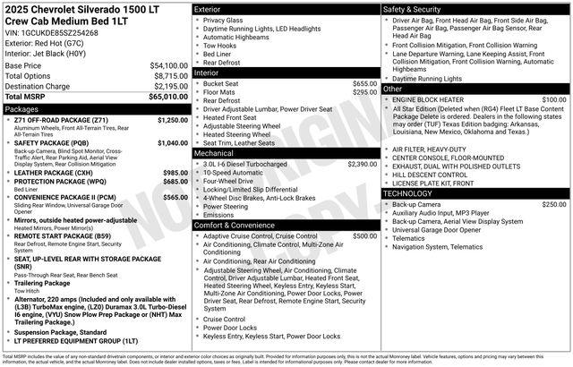 2025 Chevrolet Silverado 1500 4WD Crew Cab Standard Bed LT