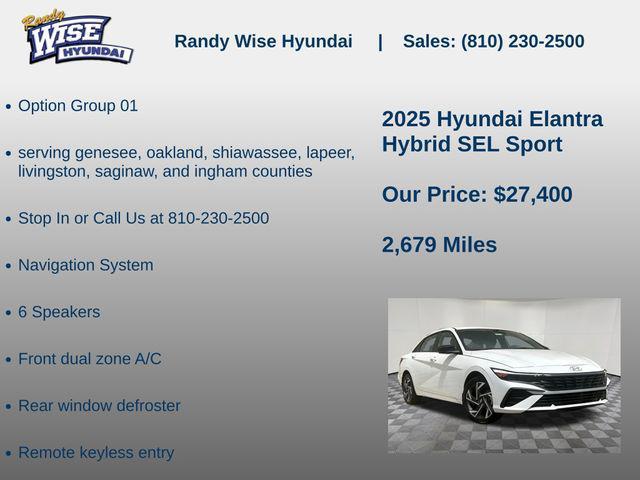 2025 Hyundai Elantra Hybrid SEL Sport