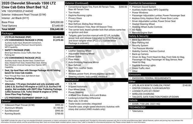 2020 Chevrolet Silverado 1500 4WD Crew Cab Short Bed LTZ