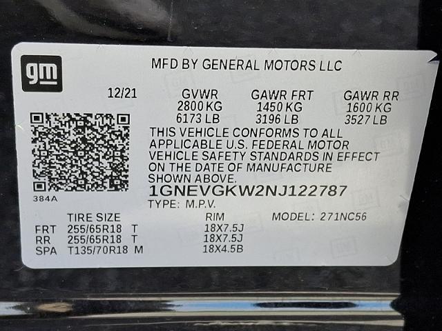 2022 Chevrolet Traverse AWD LT Cloth