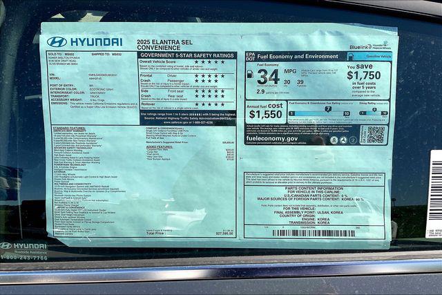 New 2025 Hyundai Elantra For Sale in Olive Branch, MS