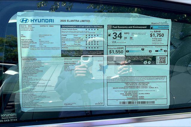 New 2025 Hyundai Elantra For Sale in Olive Branch, MS