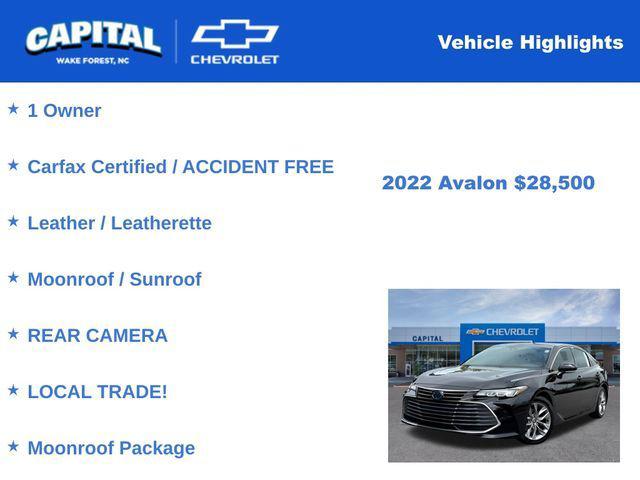 2022 Toyota Avalon XLE Hybrid