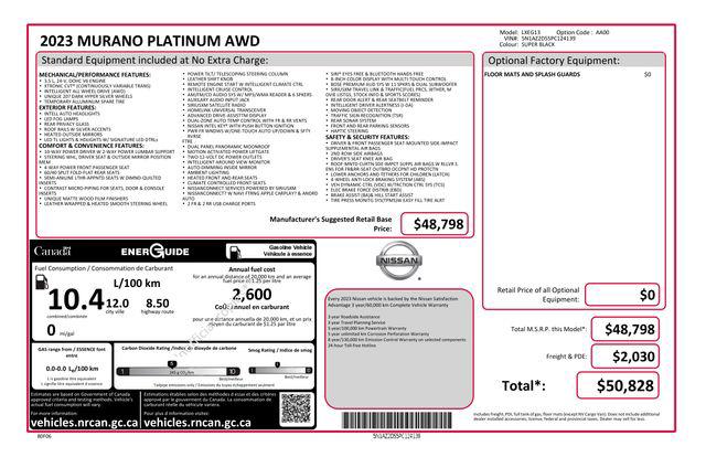 2023 Nissan Murano Platinum Intelligent AWD