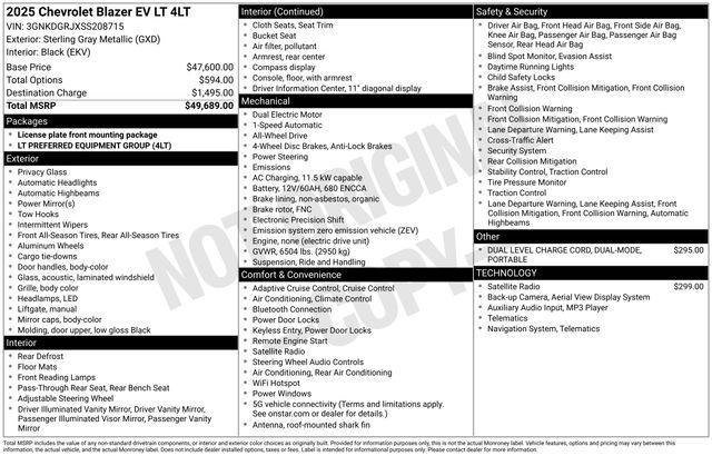 2025 Chevrolet V Blazer eAWD LT