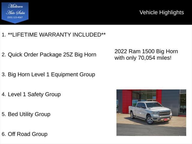 2022 RAM 1500 Big Horn Crew Cab 4x4 64 Box
