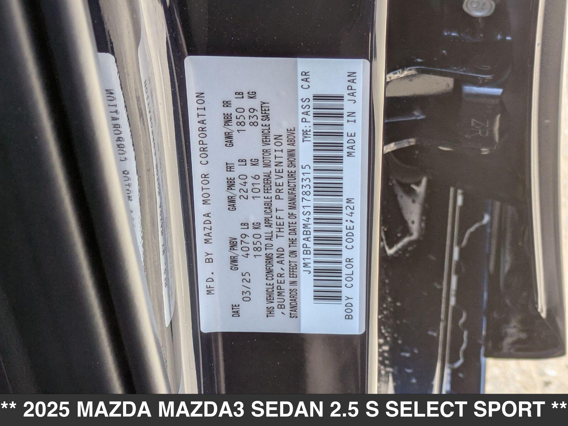 Mazda3 Sedan 2.5 S Select Sport