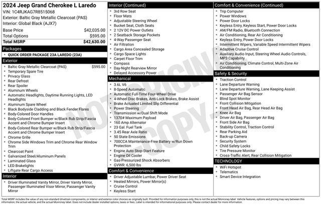 2024 Jeep Grand Cherokee L Laredo 4x4