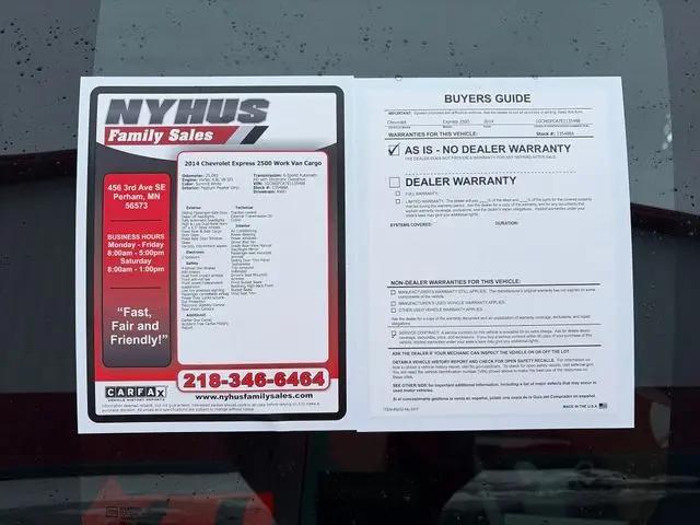 2014 Chevrolet Express Work Van