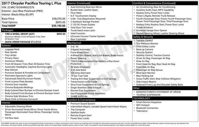 2017 Chrysler Pacifica Touring-L Plus