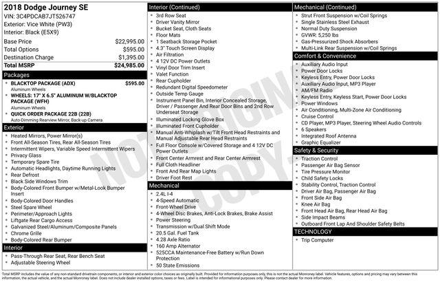 2018 Dodge Journey SE 2018 Dodge Journey SE