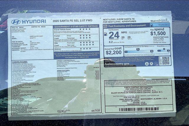 New 2025 Hyundai Santa Fe For Sale in Olive Branch, MS