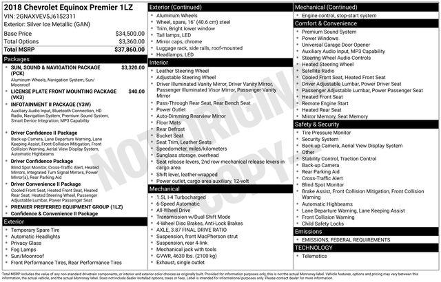 2018 Chevrolet Equinox Premier