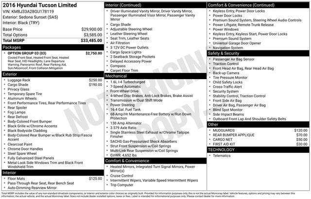 2016 Hyundai Tucson Limited