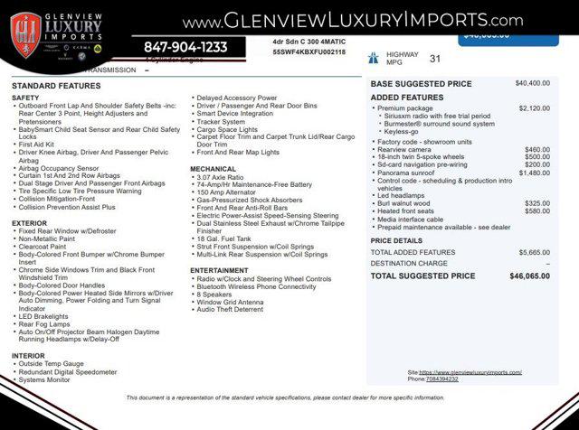 2015 Mercedes-Benz C 300 4MATIC