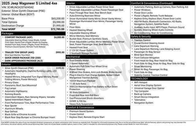 2025 Wagoneer Wagoneer S WAGONEER S LIMITED 2025 Wagoneer Wagoneer S WAGONEER S LIMITED