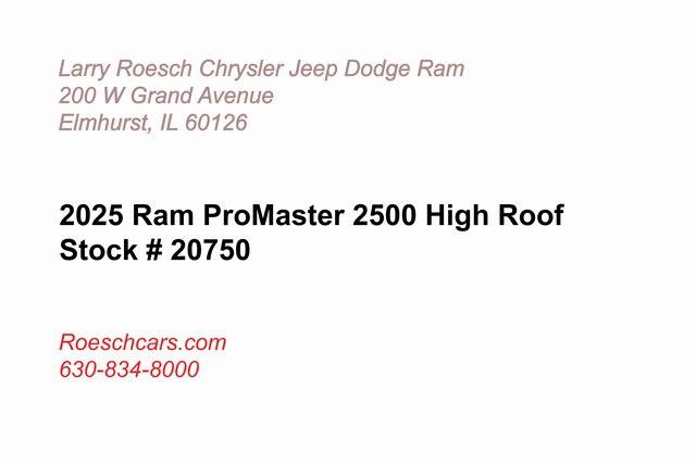 2025 RAM Ram ProMaster RAM PROMASTER 2500 TRADESMAN CARGO VAN HIGH ROOF 159 WB