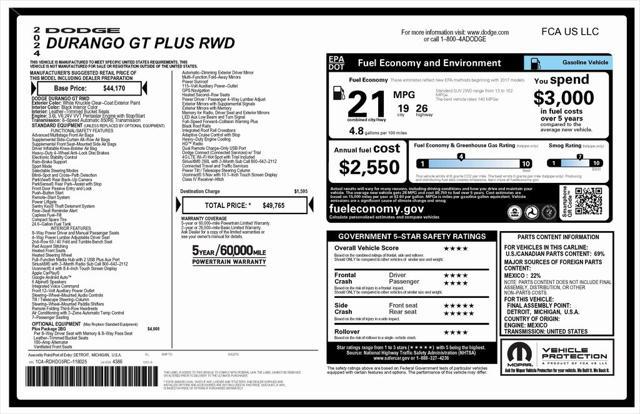 2024 Dodge Durango GT Plus RWD
