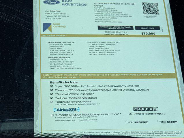 Used 2023 Ford Bronco For Sale in Tucson, AZ