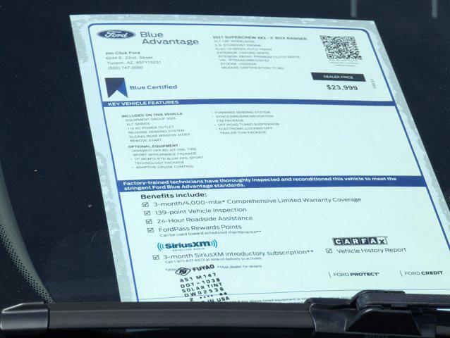 Used 2021 Ford Ranger For Sale in Green Valley, AZ