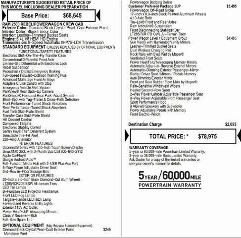 2025 RAM Ram 2500 RAM 2500 POWER WAGON CREW CAB 4X4 64 BOX 2025 RAM Ram 2500 RAM 2500 POWER WAGON CREW CAB 4X4 64 BOX
