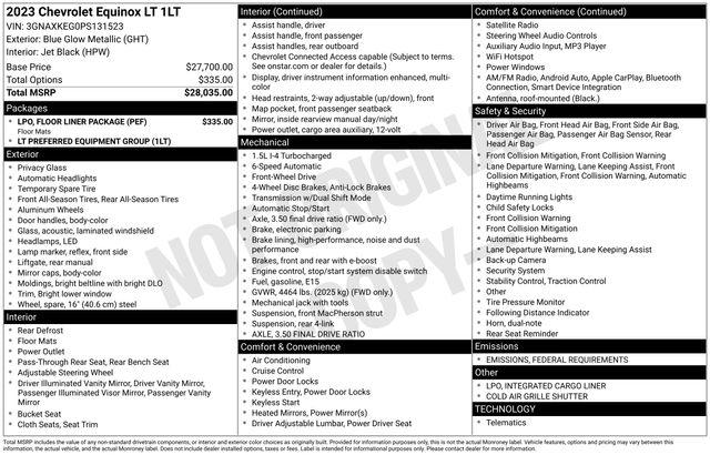 2023 Chevrolet Equinox FWD LT