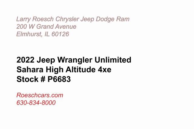 2022 Jeep Wrangler 4xe Unlimited High Altitude 4x4