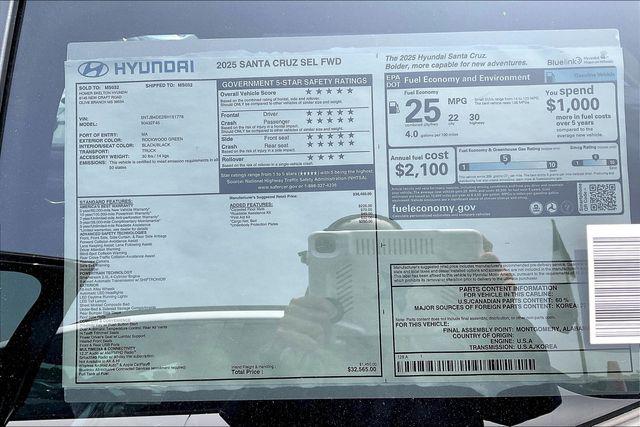 New 2025 Hyundai Santa Cruz For Sale in Olive Branch, MS